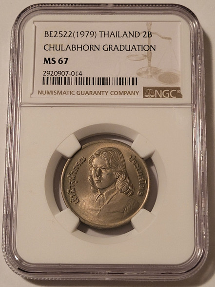 Thailand-1979-2-baht-Chulabhorn-ms67-ngc-toned-a