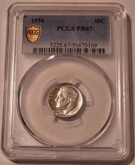 PCGS 1950 Roosevelt pr67 gsh a