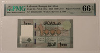 Lebanon 2016 1000 livres bank note 66 epq pmg a