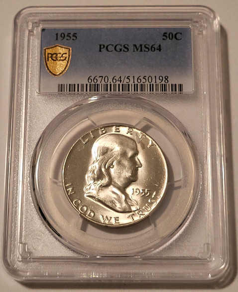 1955-franklin-half-dollar-ms64-pcgs-gsh-a