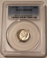 1957-d-roosevelt-dime-ms65-fb-pcgs-toning-a