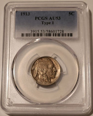 1913-buffalo-nickel-type1-au53-pcgs-toned-a
