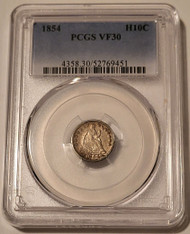 1854-seated-half-dime-vf30-pcgs-toned-a