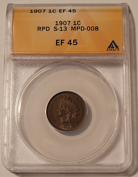 1907-indian-head-cent-rpm-mpd-008-s13-xf45-anacs-a