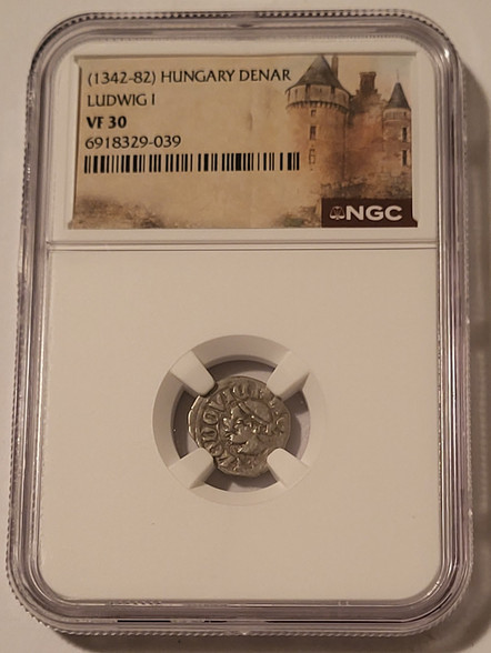 Hungary-Ludwig-1-silver-denar-vf30-ngc-a