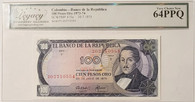 Colombia-1973-74-100-oros-bank-note-64-ppq-legacy-a