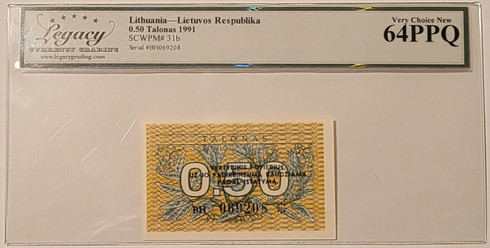 Lithuania-1991-half-talonas-note-64-ppq-legacy-a