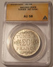 Tunisia-1934-silver-20-francs-au58-anacs-a