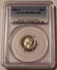 2001-s-clad-roosevelt-dime-pr70-dcam-pcgs-a