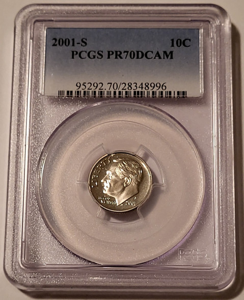 2001-s-clad-roosevelt-dime-pr70-dcam-pcgs-a