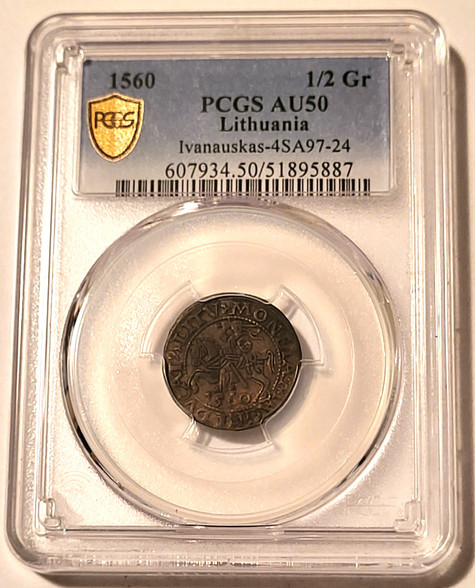 livonia-1560-half-grosz-au50-pcgs-gsh-a