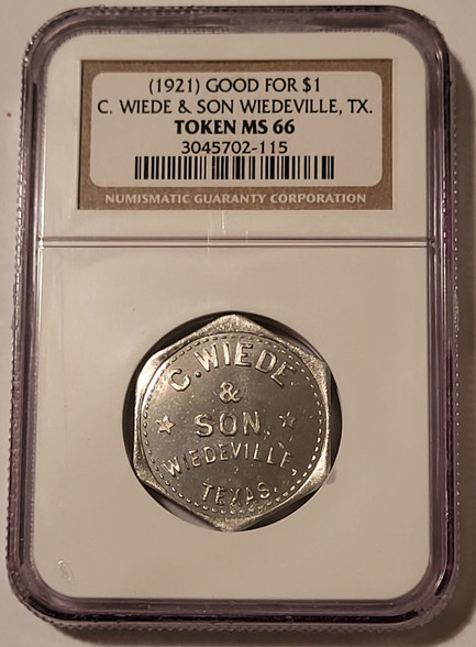 1921-wiedeville-tx-c-wiede-son-dollar-token-ms66-ngc-a