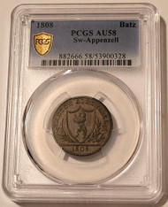 switzerland-appenzell-1808-batzen-au58-pcgs-gsh-a
