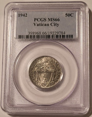 Vatican-city-1942-50-centesimi-ms66-pcgs-a