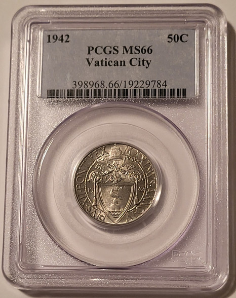 Vatican-city-1942-50-centesimi-ms66-pcgs-a
