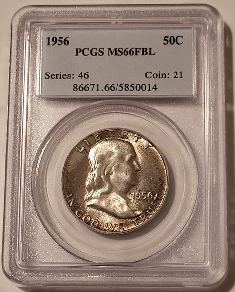 1956-franklin-half-dollar-ms66-fbl-pcgs-toned-a