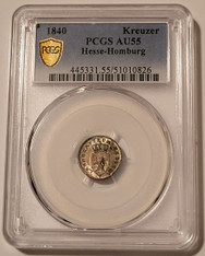 german-states-hesse-homburg-1840-silver-kreuzer-au55-pcgs-a