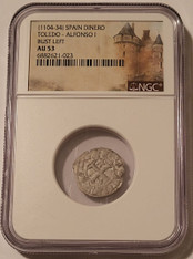 Spain-Toledo-1104-34-silver-dinero-au53-ngc-a