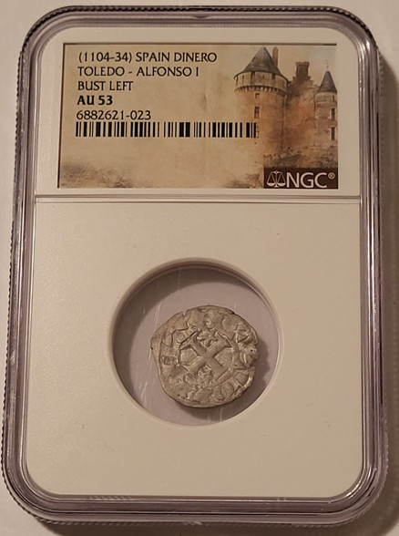 Spain-Toledo-1104-34-silver-dinero-au53-ngc-a