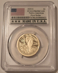 2025-s-native-american-dollar-pr69-dcam-pcgs-fs-flag-a