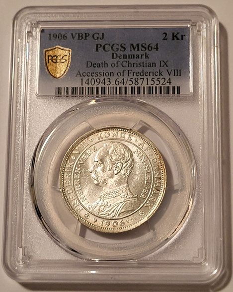 denmark-1906-2-kroner-silver-ms64-pcgs-a