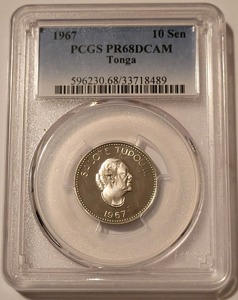 Tonga-1967-10-seniti-pr68-dcam-pcgs-a