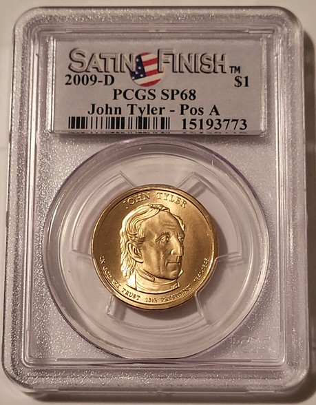 2009-d-john-tyler-dollar-sp68-satin-pcgs-a