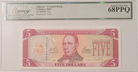 Liberia-2003-5-dollars-bank-note-68-ppq-legacy-a