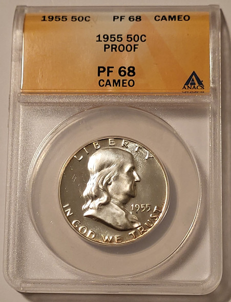 1955-franklin-half-dollar-pf68-cameo-anacs-a