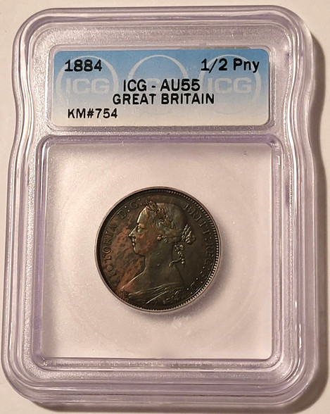 Britain-1884-half-penny-au55-icg-a