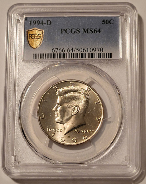 1994-d-Kennedy-half-dollar-ms64-pcgs-gsh-a