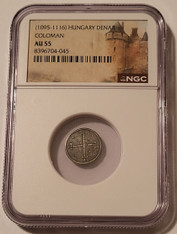 Hungary-coloman-au55-ngc-silver-denar-a