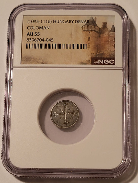 Hungary-coloman-au55-ngc-silver-denar-a