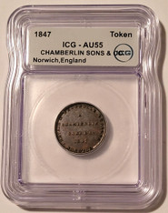Britain-Chamberlain-token-1847-au55-icg-a
