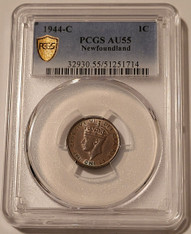 Canada-newfoundland-1944-cent-au55-pcgs-gsh-a