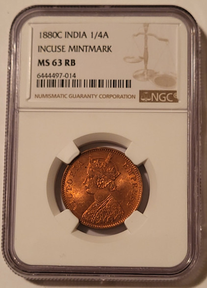 india-1880-c-quarter-anna-incuse-mintmark-ms63-rb-ngc-a