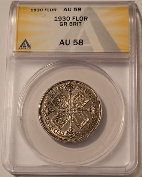 britain-1930-silver-florin-au58-anacs-a