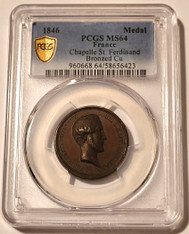 france-1846-medal-chapelle-ferdinand-ms64-pcgs-gsh-a