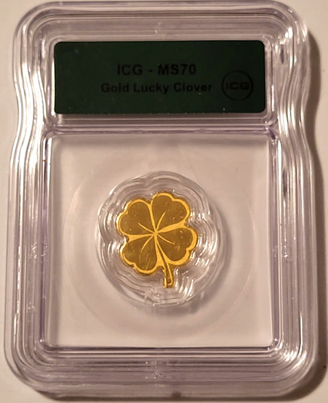 Lucky-clover-gold-token-us-issue-ms70-icg-a