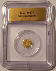 Scarab-gold-token-ms70-icg-a