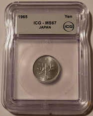 Japan-1965-yen-ms67-icg-a