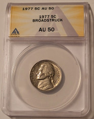 1977-jefferson-nickel-error-broadstruck-au50-anacs-a