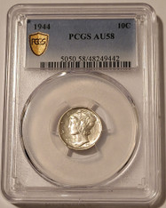 1944-mercury-dime-au58-pcgs-a