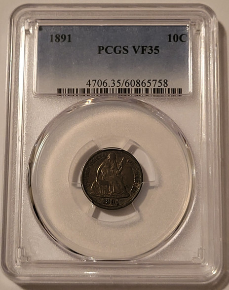 1891-seated-liberty-dime-vf3-pcgs-toned-a
