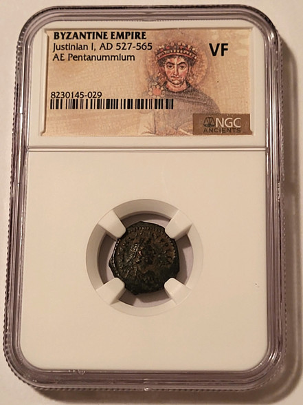 byzantine-empire-justinian-1-pentanummium-vf-ngc-a