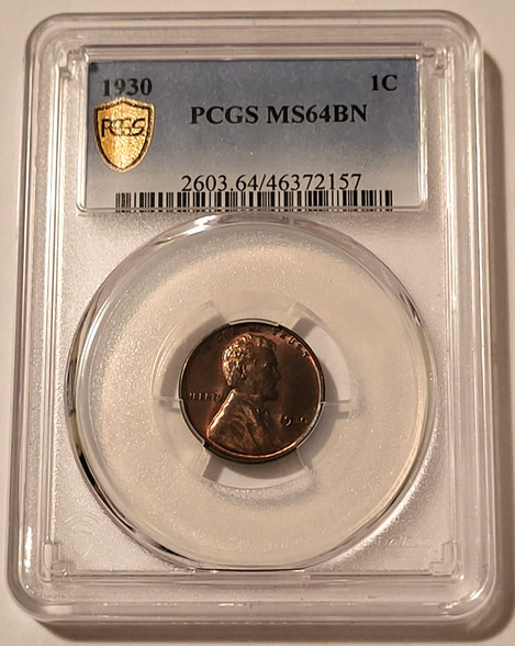 1930-lincoln-wheat-cent-ms64-bn-pcgs-gsh-a