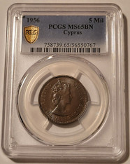 cyprus-1956-5-mil-ms65-bn-pcgs-gsh-a