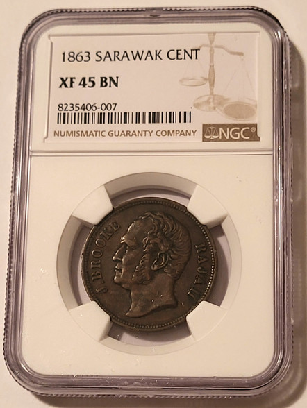 sarawak-1863-cent-xf45-bn-ngc-a