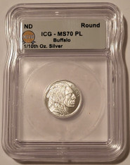 buffalo-silver-token-nd-ms70-pl-icg-b