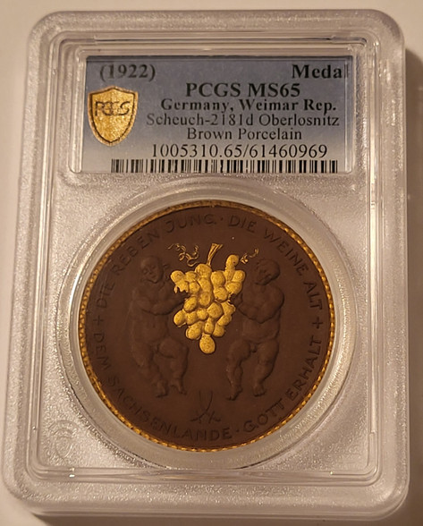 germany-weimar-1922-porcelain-medal-oberlosnitz-ms65-pcgs-gsh-a